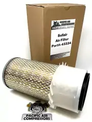 043334, 43334 SULLAIR HIGH EFFICIENCY AIR INTAKE FILTER REPLACEMENT ELEMENT
