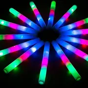 Lighted Foam Sticks, Set Of 10 Flashing Glow Sticks, Flashing Glow Stick With 3 Modes Colorful Flashing For New Year Holiday Carnival