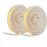 D Type Door Weather Stripping - 2 Roll Self-Adhesive Foam Tape Sealing Strips for Thermal and Acoustic Door Seal - D-Type Strip Weather Strips