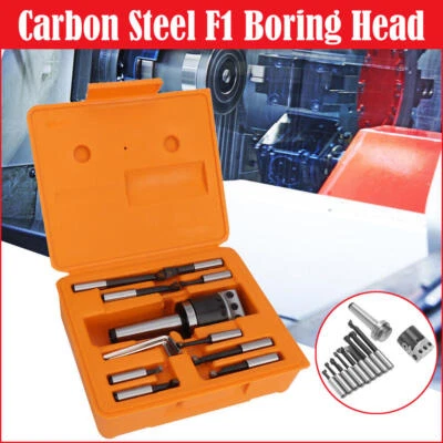 High Hardness Carbon Steel F1 Boring Head 1-1/2-18UNF Tail Thread M12 MT3 Kit