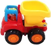 Kisangel Pull Back Dump Truck Early Learning Engineering Car Bright Light Green Color Non Battery Operated for Curious