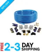 Flexible Blue TPEE Air Tubing System with 26 Connectors - 100ft Length Approved