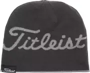 NEW! Titleist Men's Lifestyle Reversable Acrylic Golf Beanie Cap, Dark Grey/Grey