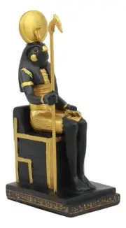 Ebros Egyptian Gods and Goddesses Seated On Throne Statue Gods of Egypt 7.5" H