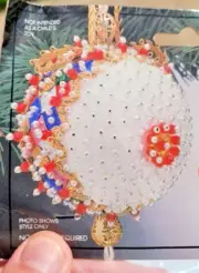 THL Crafts MIRROR GLISTEN Vtg Ball Sequin Bead Pinning Christmas Ornament Kit