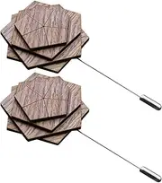 [TOGEVAL] 2pcs Wood Corsage Lapel Pins Boutonniere for Men Boutonniere Pin Men Boutonniere Pin for Suit Floral Lapel Pin Lapel Pin for Men Wood Lapel Pin Coffee Wooden