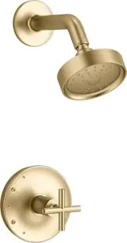KOHLER Purist Rite-Temp Shower Trim With Cross Handle And 1.75 Gpm Showerhead