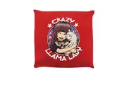 Grindstore Crazy Llama Lady Cushion (Red) (One Size)