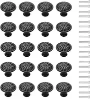 TOMVAES Matte Black Drawer Knobs, 10pcs Kitchen Cabinet Knobs Modern Dresser Decorative Pulls Round Furniture Handles for Door Cabinets Cupboards