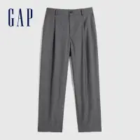 在飛比找momo購物網優惠-【GAP】男裝 商務西裝褲-銀灰色(889625)