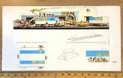 1982 Aurora AFX FALL GUY HO Slot Car Race Set CAMERA TRUCK CARDBOARD DISPLAY A+