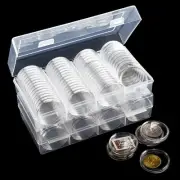 120 Pieces Coin Capsules Holder, 40 mm Silver Dollar Coin Case Container with...