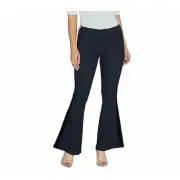 G.I.L.I. NEW $108 Flare Leg Denim Jean w/ Velvet Trim Dark Rinse Size 0