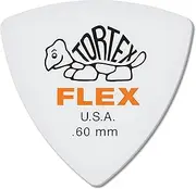 Dunlop Tortex Flex Triangle .60mm Orange Guitar Pick, 6 Pack