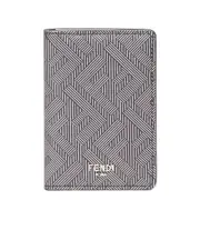 Grey leather card holder One size grey