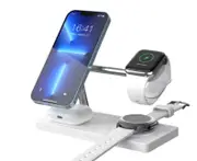 OROTEC Wireless Charger 7 in 1, Magnetic Fast Wireless Charging Station for Apple and Samsung Devices with LED Light