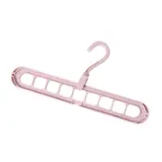 12Pcs Home Storage Organization Clothes Hanger Drying Rack Plastic Scarf Clothes Hangers(Pink)