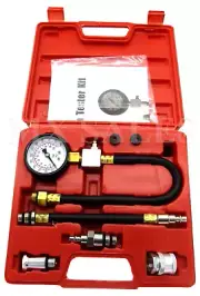 AUTOMOTIVE PETROL ENGINE COMPRESSION TESTER KIT GAUGE DUAL SCALE