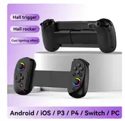 Hot Sale D8 Telescopic Gaming Controller Streaming Gamepad for Tablet Android iOS PS3 PS4 Switch PC Joystick with Hall Trigger D8-Black