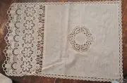 Vinyl Tray Covers Doilies Placemats Table Cloths cream colour vinyl lace