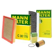 Mann Engine Oil Air Carbon Cabin Filter Service Kit For Saab 9-3 2.8L V6 Turbo (for: Saab)