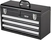 [VEVOR] Metal Tool Box, 20.5-inch, Portable Metal Tool Box with 3 Drawers, Small Tool Chest with EVA Liners, Ball Bearing Slide Drawers Locking & Powder Coated Finish, Multi-Function Tool Organizer