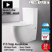 Ceramic Rimless Hygiene Flush Back To Wall Toilet Suite Soft Close Seat P S Trap