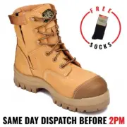Oliver 45632z Men's Wheat Composite Toe Safety Zip Sided Work Boot