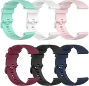 [TenCloud] 6-Pack Bands intended for Garmin Venu 2 Plus Venu SQ 20mm Wrist Strap Quick Release Waterproof Soft Silicone Band intended for Venu Sq Music Smartwatch