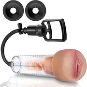 Pumps Men Sex Toy for Men Pump with 2 Cuffs Masturbator Pussy Vacuum Pump Erection Enlargement Pump Erotic Toy Set Sex Toy for Men Extreme