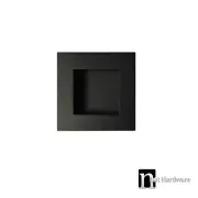 Matt Black Square Flush Pull (70mm x 70mm) - Sliding Door Handle