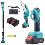 2 in 1 Cordless 8 inch Chainsaw with Pole Saw Chainsaw & Pruning Shears for pole saw with 2 batteries