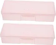 AUTSUPPL Empty Plastic Nail Storage Box Manicure Holder Nail Tools Organizer Modern Design Tool Box