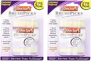 The Doctor's BrushPicks, Interdental Toothpicks, Safely Removes Food Debris, 275 Count (Pack of 2)