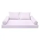 *COVER ONLY*-Style1 Daybed Mattress Bolster Pillow Covers Piped Trim Queen-AD107