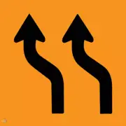 Lane Status Both Lanes Left Deviation Sign - Aluminum Metal Sign (SWS6041)