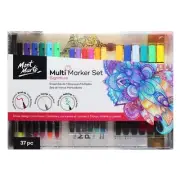 Mont Marte 37pc Multi Marker Set Drawing Colouring Pen Marker Gift Set Art Craft