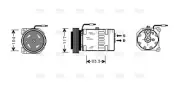 AVA Aircon Compressor RTK403 for Opel Movano (1999) 2.5