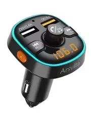 Bluetooth FM Transmitter for Car, Radio Receiver/Audio Adapter with Dual Car ...