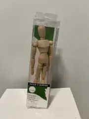 Wooden Manikin 9” Artist Drawing Posable With Base - New Unopened Original Box