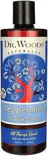 Dr. Woods Pure Peppermint Liquid Castile Soap, 16 Ounce