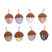 Assorted 8Pcs Fabric Acorn Decoration for Fall Home Aesthetic Adornment