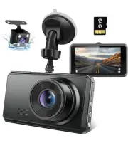 FHD 1080P 2K Dual Lens Dash Cam – Front & Rear Car Dash Camera Video Recorder