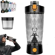 Problend One-Touch Shaker, Smooth Protein Mix Anywhere, 22oz, USB Rechargeable Portable Electric Protein Powder Mixing Cup Water Drink Mixer Portable Bottles for Gym Sport (Black with box)
