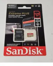 SanDisk Extreme Plus MicroSDXC Memory Card With Adaptor 128GB Free Shipping