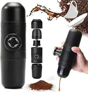 Portable Espresso Machine, Hand Coffee Maker, Travel Gadgets, Manual Coffee Maker Mini Coffee Machine Coffee Pot Manually Operated, Perfect for Car Camping Outdoor Travel Hiking (Powder Version)
