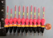 10 NEW WOOD SLIP FLOATS / BOBBERS PANFISH ICE FISHING NO FREEZE UP ON LINE B110