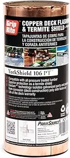 Grip-Rite GRCPR8203 Copper Termite Shield Roofing Valley Flashing, Bronze