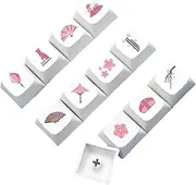 Tofficu 12Pcs Floral Pattern Key Caps for Mechanical Keyboards Dye Sublimation Keycap Ergonomic Design Sturdy Pbt Material for Game Players and DIY