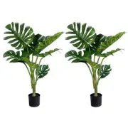 2X 120cm Artificial Green Indoor Turtle Back Fake Decoration Tree Flower Pot Pla